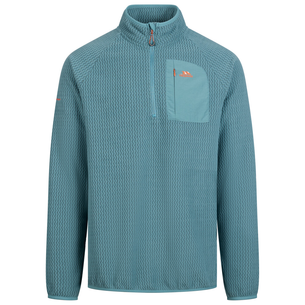 Trespass (Xxl, Greensea) Mens 1/2 Zip Textured Fleece Top - Harry - Image 3