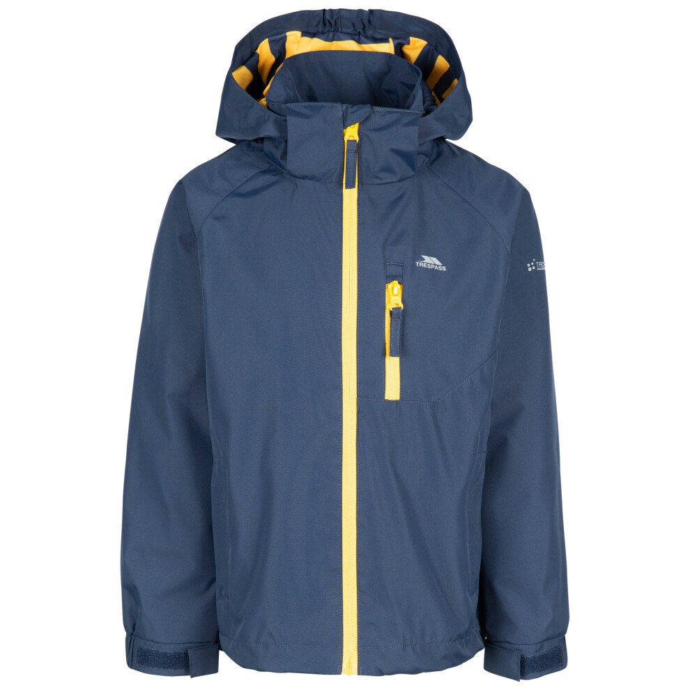 Trespass Boys Waterproof Rain Jacket Overwhelm Navy 5/6 - Image 2