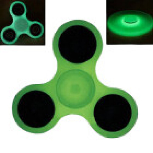 Green Triangle Fidget Spinner Children Glowing Decompression Toy Durable Gift