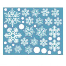 (Snowflake-Style 2-28*35cm)Weihnachtsaufkleber Fenster Schneeflocke Deko Xmas Decals Weihnachtsmann Rentier
