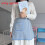 (Blue) Apron Half Casual With Towel Fabric For Creative Studios Serving Cafe And 1