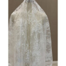 (Cream,180cm)Romantic Lace Bridal Veil With Ushape Style For Wedding Ceremony And Photography Shoot