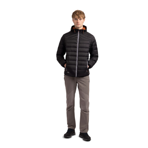 Trespass (L, Black / Rust) Trespass Mens Down Jacket Packaway Whitman II