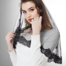 (Black)Headwear de noiva com borda de tule e renda para feriado de aniversário de casamento e