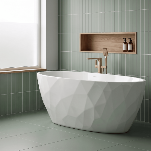 Balterley Modern Freestanding Bath, 1700 x 820 x 620mm, Gloss White 2