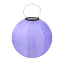 (Purple,25cm/9.84in)Led Solar Cloth Party Hanging Decoration Lamp Colorful Balcony Garden Ornaments