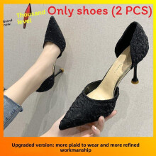 (Black,34)Talons hauts élégants femme couleur unie avec talon fin et bout pointu quotidien pour