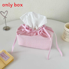 (Pink)Contemporary Fabric Tissue Box With Breathable Material For Home Cafe And Dining Decor