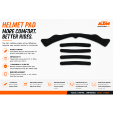 KTM Enduro Bicycle Helmet Replacement Interior Comfort Pad Liner Insert