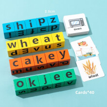(StyleB)Toddler Educational Wooden Blocks With Alphabet Puzzle For Childhood Development