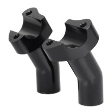 Black 3.5Inch Tall Pullback Handlebar Risers for  Softail Dyna Sportster Touring Pullback Aluminum Straight