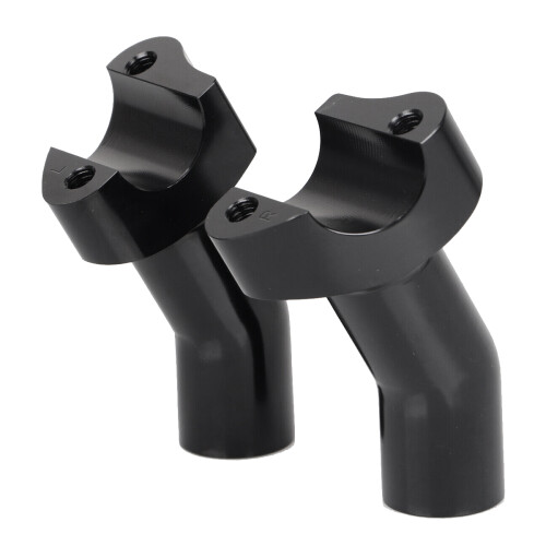 Black 3.5Inch Tall Pullback Handlebar Risers for  Softail Dyna Sportster Touring Pullback Aluminum Straight