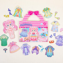 (Pink)Kids Diy Magnetic Puzzle Board With Princess Motifs For Brain Boosting Play And