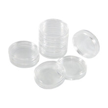 10 pcs Transparent small plastic coin box 23mm