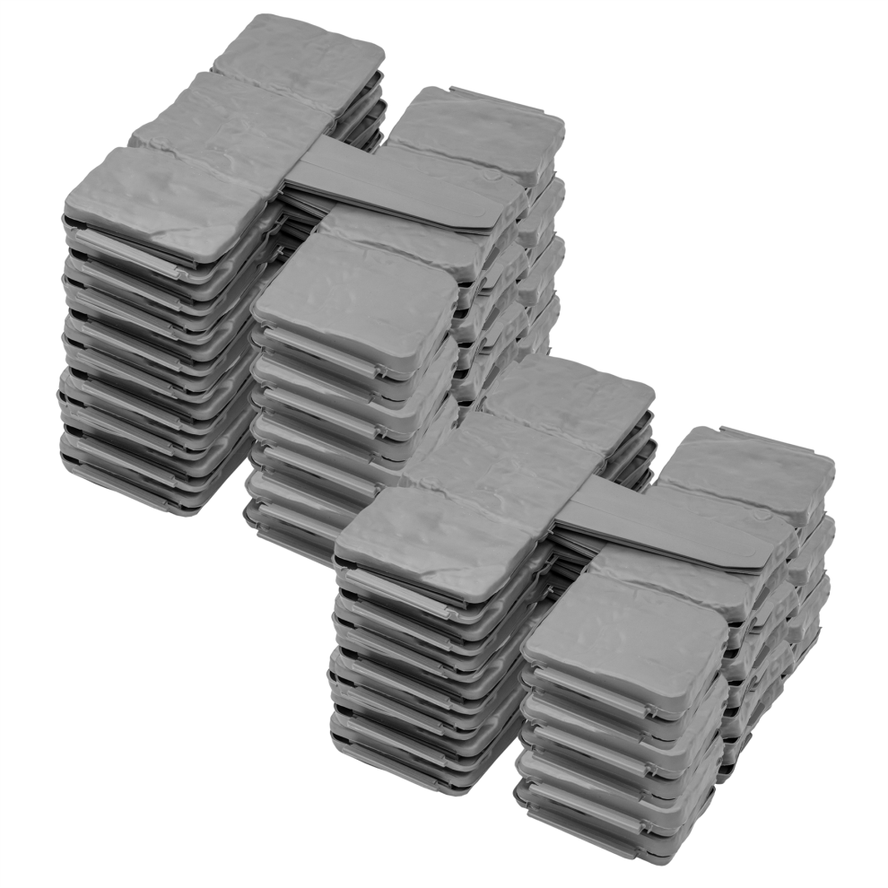 (7X 10Pc - Stone Slab Border) Kct Stone Slab Style Plastic Garden Lawn Borders 5060176695672