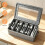 Silverware Storage Box,Flatware Organizer with Zipper Lid, 5 Compartment Cutlery Case with Adjustable Divider and Handle 10