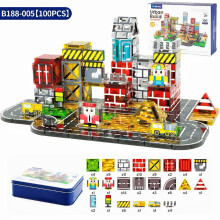 (Construction 100pcs)Castillo de cuento de hadas y juego de rompecabezas magnético de Navidad para niños juego creativo
