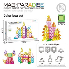 (Magnetic 60pcs)Fairy Tale Castle And Christmas Magnetic Puzzle Set For Childrens Creative Play