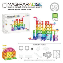 (Pipes 120pcs)Fairy Tale Castle And Christmas Magnetic Puzzle Set For Childrens Creative Play