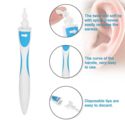 (Box)Spiral Silicone Ear Picker Set For Comfortable Ear Hygiene Maintenance Personal 1