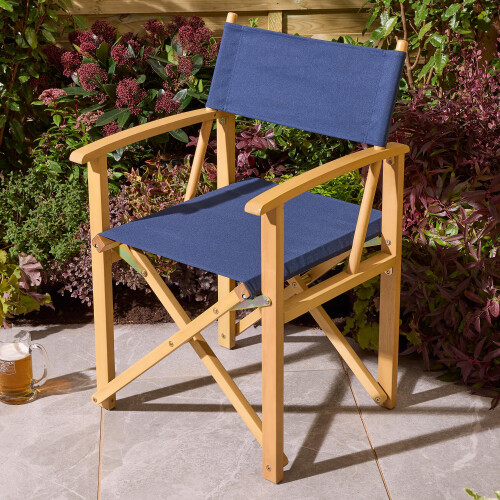Rowlinson Rowlinson Ascot Folding Directors Chair - Midnight Blue