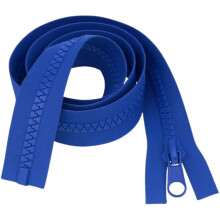 20" (51cm) Royal Blue Chunky Zip - Heavy-Duty Open-Ended Separating