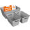 Lifewit 6 Pack Plastic Storage Baskets,Stackable Storage Bins,Light Grey 1