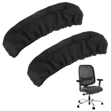Kalion Office Chair Armrest Covers, Arm Pads - 2Pcs Stretchable Polyester Protector Cover (Black)