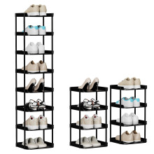 SZSHYNJ 8 Tier Single Row Tall Shoe Rack, Vertical Plastic Shoes Stand