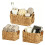 3 Set Woven Wicker Storage Baskets, Paper Rope Storage Boxes, Multifunctional Storage Baskets Empty, Decorative Bin Organizers 1