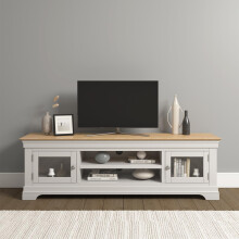 Seconique Bordeaux Tv Stand in Ivory/Oak
