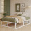 EMODA Double Bed Frame 36cm High with Steel Slats Support, White 1