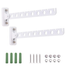 Wall Mount Clothes Hanger Stainless Steels Laundry Hanger Dryer Rack White Retractable Clothes Rack Wall Hangers for Clothes Closet Wall Mounted