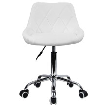 KKTONER Office Computer Desk Chair Mid Back PU Leather Height Adjustable Swivel Modern Task Chair Home Vanity Chair Drafting Work SPA Salon Stools