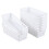 Hayixia 12 Pack Slim Plastic Storage Baskets, Small Organizing Basket Set, White 1