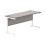 Office Hippo Essentials Rectangular Writing Computer Work Place, Home Office Desk with Cable Port Management, MFC, Alaskan Grey Oak, 160x60cm 1