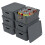 Ysmiltion Plastic Storage Baskets Bins with Lid and Handle, 6 Pack, Gray 1