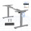 FLEXISPOT CylineE Electric Standing Desk Frame with Round Legs, Height Adjustable Sit-Stand with Memory Control Panel and Anti-Collision System, Grey 1