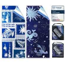 Beach Towels For Adults Extra Large - 2 Pack 200x90cm Lightweight microfibre beach towel with Mesh Bags