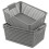 Bblina 3-pack Grey Plastic Kitchen Cupboard Storage Baskets, Plastic Storage Boxes Without Lid 1