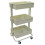 ASPECT 3-Tier Storage Rolling Cart, Vanilla, 43x35x78.5cm 1