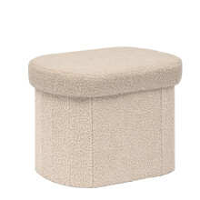 Bonlife Small Ottoman Storage Stool Folding Boucle Footstool with Lid4