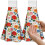 CUTHOLLOW 2 Pcs Various of Flower Hanging Kitchen Towels with Loop 1