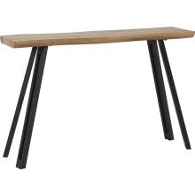 Seconique Quebec Wave Edge Console Table in Medium Oak Effect