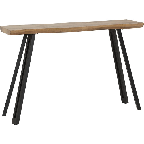 Seconique Seconique Quebec Wave Edge Console Table in Medium Oak Effect