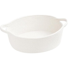 Woven Basket 30 x 20 x 12 cm, Multipurpose Storage Basket for Gifts and Organization, Small Woven Storage Basket for Bathroom and Kitchen Storage