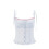 (Blue,M)Camisa feminina de verão com design de renda e micro elasticidade para uso casual 1