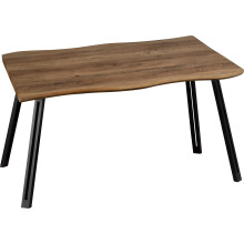 Seconique Quebec Wave Edge Dining Table in Medium Oak Effect