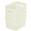 Curver Curver My Style Storage Baskets, Stackable & Durable, 4 Litres Each, Cream (Set of 4) 1