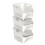 Yesdate 3 Pack Stackable Storage Drawers, Plastic Closet Organiser Baskets 1